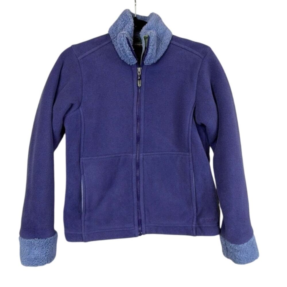 Vintage Patagonia Purple Polar Fleece Zip Up Jacket Made in USA Size S
